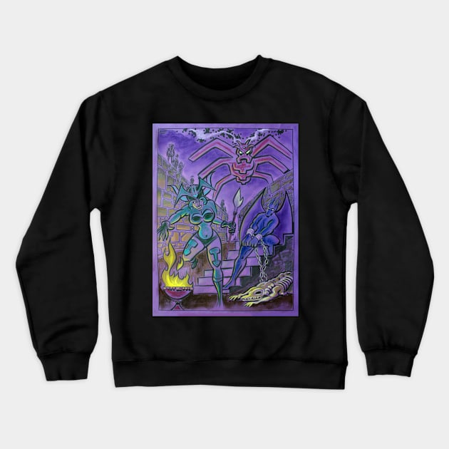 Spider Priestess Crewneck Sweatshirt by BennettBlackLight